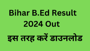 Bihar B.Ed Result 2024