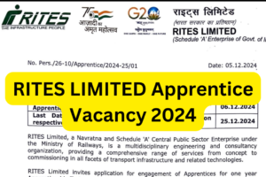 RITES LIMITED Apprentice Vacancy